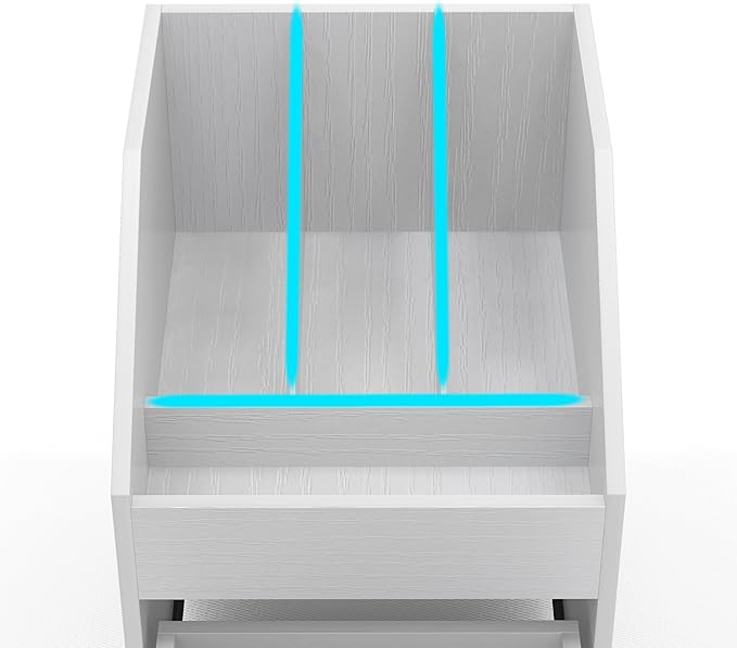 Mobile File Cabinet with LockUnder Desk Rolling File Cabinets for Home OfficeWood Filing Cabinet (White)