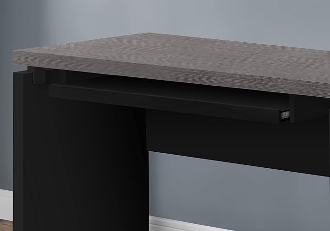 Computer Desk Home Office Laptop 48 l Work Black and Grey Laminate Contemporary Modern
