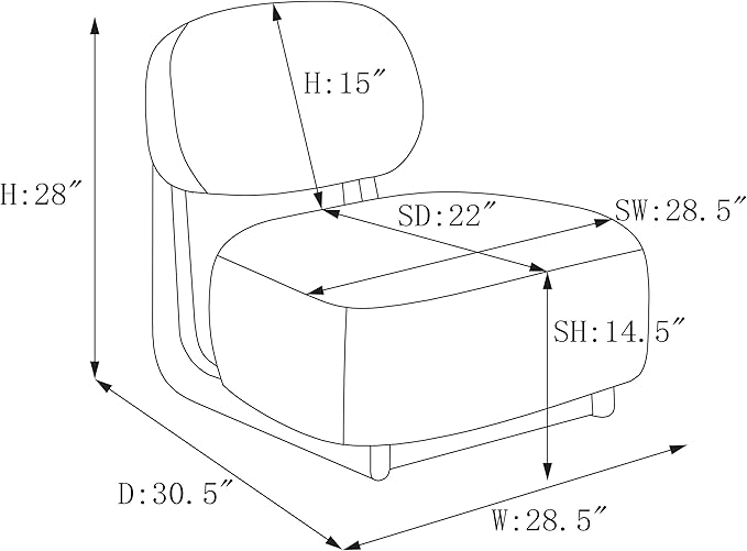 Coaster Home Furnishings - Duffie - Upholstered Armless Accent Chair with Oval Back Thick Seat Cushion and Horizontal Support - Living Room - Camel - 903097