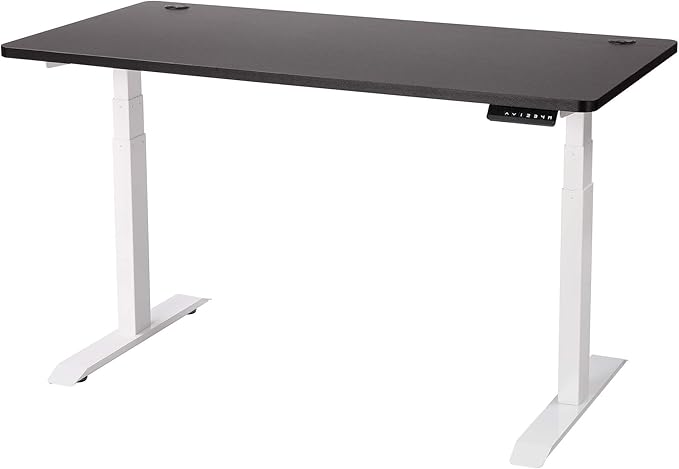 UNICOO Melamine 55.1 x 27.6 Inch Universal Table Top for Standard and Sit to Stand Height Adjustable Home and Office Desk Frames (Tabletop 55 - Black)