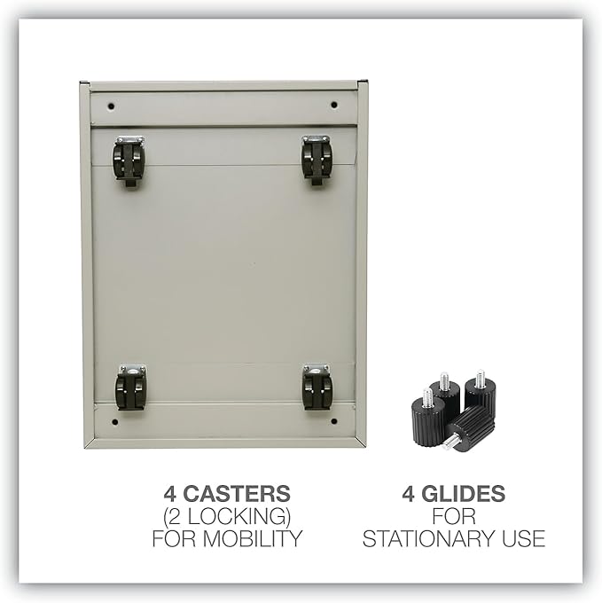Alera PABBFPY Three-Drawer Metal Pedestal File 14 7/8w x 19-1/8d x 27-3/4h Putty