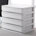File Storage Cabinets A4 Paper Storage Box Layered Desktop Small Drawer Type Simple Multi-Layer Office Desk File Cabinet(White)