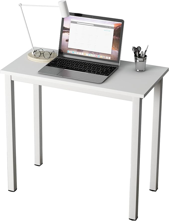soges 31.5 inches Small Desk Writing Study Worksation for Home Office Computer Desk White YL-AC3-80WW