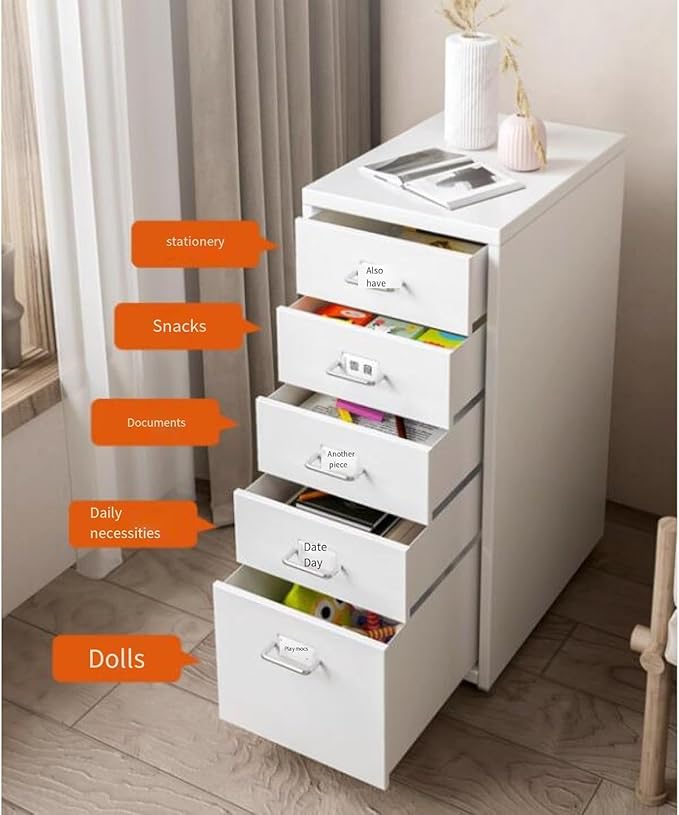 ELEFOCUS Metal Mobile File Cabinet with Lock CastersUnder Desk Metal Locker Cabinet Mobile Printer Stand with Storage (Size:27 * 16 * 11inchColor:Red)