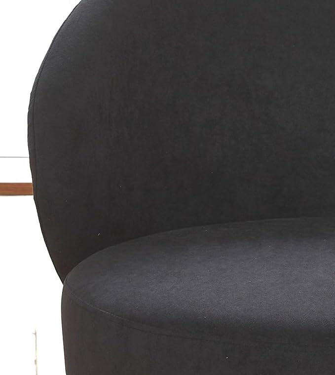 Modern Velvet Accent Chair with Channel Back Design Black Metal Legs and Soft Upholstery Comfortable Seating for Living Room Bedroom or Office