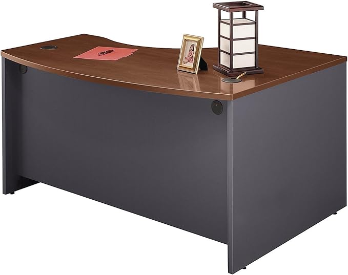 Bush Business Furniture Series C Collection 60W x 43D Left Hand L-Bow Desk Shell in Hansen Cherry