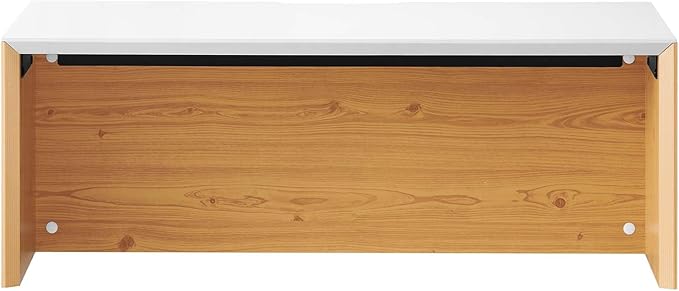 Modway EEI-6206-WHI-NAT Kinetic 38 Wall-Mount Office Desk White Natural
