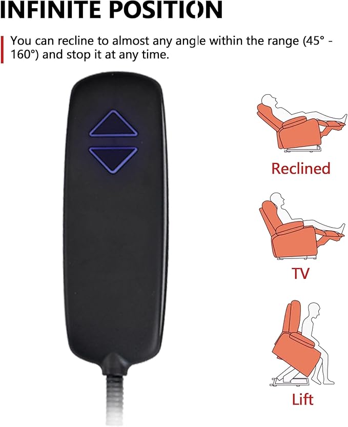 Large Power Lift Recliner Chair Sofa with Massage and Heat for Big and Tall ElderlyInfinite PositionsSingle MotorCup Holdersand USB PortsVelvet Home Theater Seat