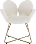 Modern Velvet Accent Chair Comfy Cute Upholstered Vanity Desk Chair w/Metal Legs Soft CushionArmchair for Living Room 2PC/Set