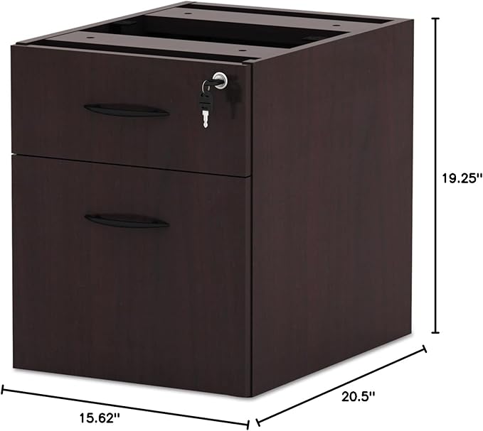 Alera VA552222MY Alera Valencia Series 3/4 Box/File Pedestal15 5/8w x 20 1/2d x 19 1/4hMahogany