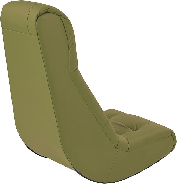 FDP Tufted Floor Rocker for Kids Teens and Adults Comfortable Ergonomic Chair for Reading Playing Video Games or Watching TV - Fern Gray 10488-FG