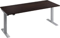 Bush Business Furniture 72-inch Electric Height Adjustable Standing Desk Ergonomic Sit-Stand Computer Table for Home and Professional Office Move 40 Series Black Walnut with Metallic Gray Base