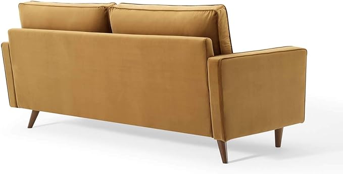 Modway EEI-3764-COG Valour Performance Velvet Sofa Cognac
