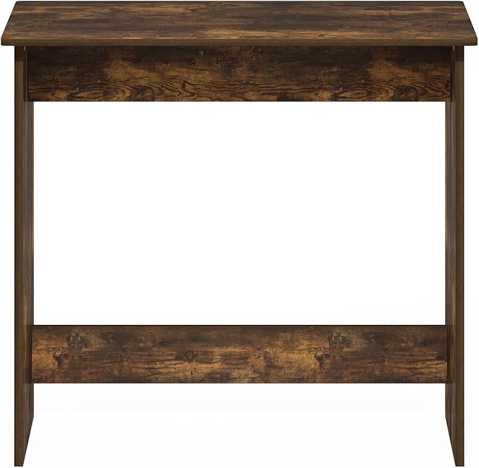 Furinno Simplistic Small Desk 31.3 Wide Gaming Desk Rectangular Computer Desk with Rounded Edges Office Desk for Home Office Bedroom Study Room Dorm Amber Pine
