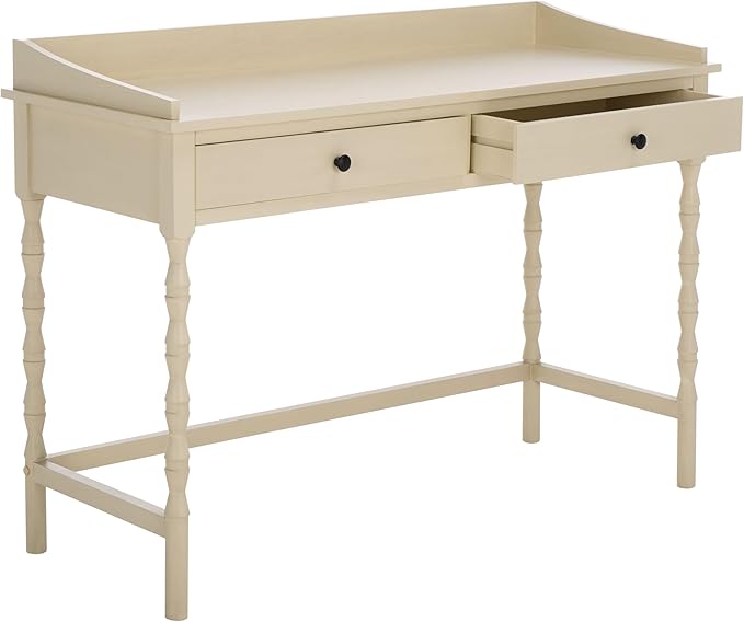SAFAVIEH Home Collection Astaroth Sand 2-Drawer Computer Table Office Writing Desk