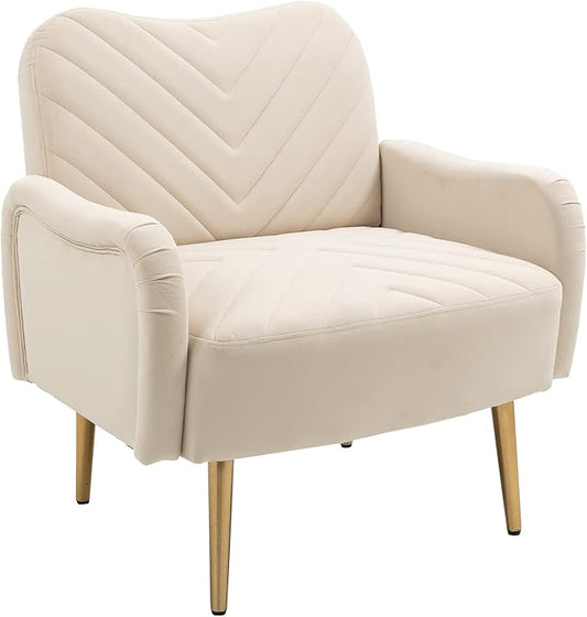 Velvet Chair Accent Chair/Living Room lesiure Chair with Metal feet