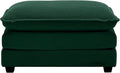 mikibama Corduroy Upholstered Couches Ottoman for Modular Sectional Sofa Green