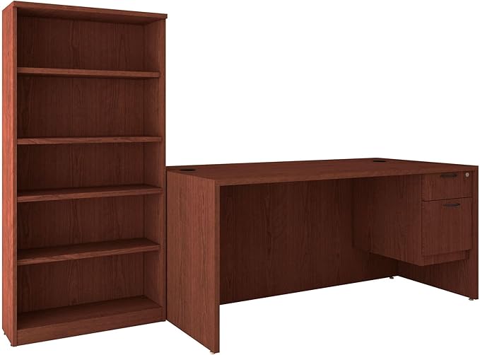 Alera Valencia Series 16 by 22 by 22-Inch 3/4 Box and File Pedestal Medium Cherry