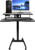 Electric Computer Desk Height Adjustable Podium Desk 31.5 * 15.7in Rolling Electric Standing Desk Home Office Desk for Home Offices Lectures and Training Conference Presentations