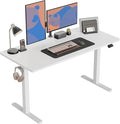 CubiCubi Electric Standing Desk 55 x 24 Inches Height Adjustable Sit Stand Desk Ergonomic Home Office Computer Workstation White