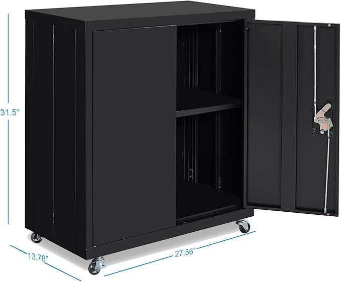 1 Shelf Metal Filing Cabinet Storage File Cabinet with Lock for Home and Office