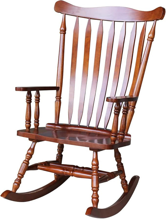 International Concepts Solid Wood Rocking Chair in Soft Cherry