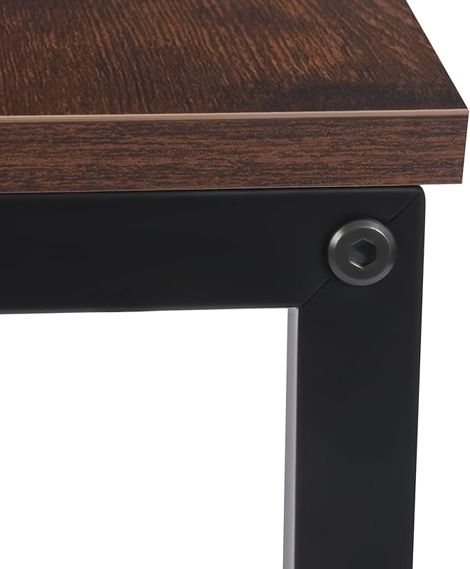 Corner Computer Desk 26.77”*29.53 Corner Table with Outlets Triangle Desk with Storage for Home Office Workstation Living Room Bedroom Rustic Brown