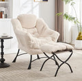 Lazy Chair with Ottoman Modern Lounge Accent Chair with Armrests &amp Side Pocket Reading Chair &amp Leisure Upholstered Footrest for Small Space Comfortable Living Room Chairs &amp Bedroom Chai