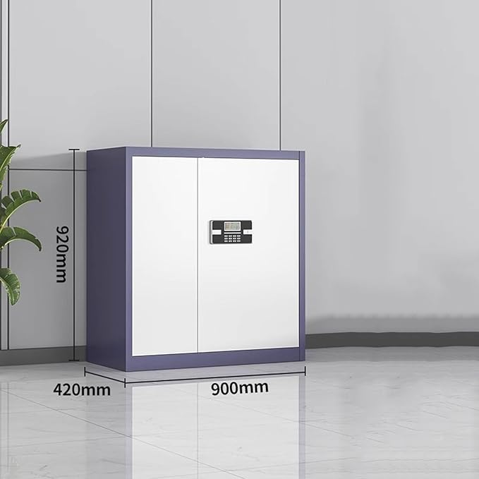 Steel Electronic Combination File Cabinet Tin Locker Office Lockable Filing Data Storage Cupboard(B)