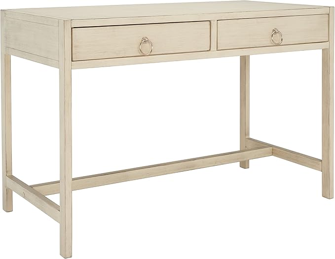 SAFAVIEH Home Collection Esther Antique White 2-Drawer Desk