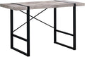 Penau Modern Industrial Computer Desk 49l Contemporary Black Metal with Taupe Reclaimed Wood Finish Perfect for Home Office or Laptop Use