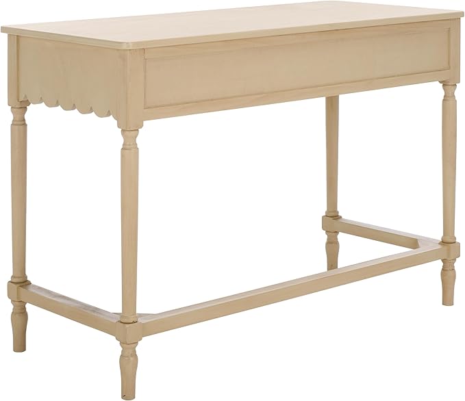 SAFAVIEH Home Collection Haven Farmhouse Country Cottage Natural Brown 2-Drawer Desk Console Table for Entryway Living Room Home Office