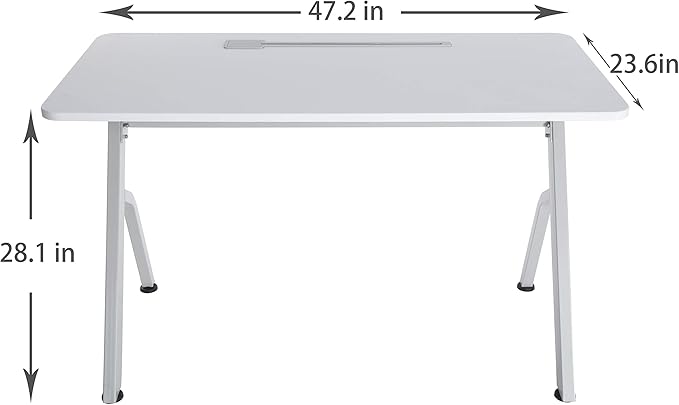 ApexDesk 47 Computer Desk Modern Simple Style Desk for Home Office Study Student Writing Desk - White