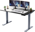 Rise Up Electric Standing Desk Adjustable Height 24-49 Dual Motor One Piece Bamboo Large Standing Desk 48x30 Sit Stand Desk Rising Desk Home Office