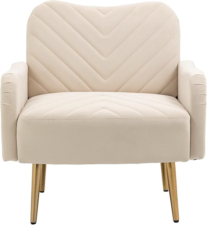 Velvet Chair Accent Chair/Living Room lesiure Chair with Metal feet