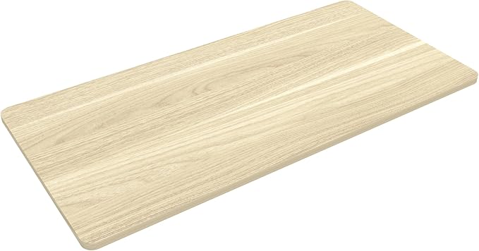 FLEXISPOT Whole Piece 55x28 Desktop 1 Thickness Height Adjustable Desk Rectangular Tabletop White Wood Grain Board (55‘’ White Wood Grain)