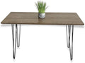 Home Office Desk Retro Black Hairpin Legs 43 Gray Oak Wood Writing Table Wooden Computer Desk Small Student Table Hairpin Grey Study Desk (Gray Wood)