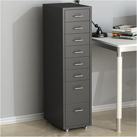 HASMI Filing Cabinet 8 Drawer Locking Metal File Cabinet for Home Office Furniture Filing Cabinet File Fully Assembled Storage Cabinet (Color : Model B Size : 1.4mm)