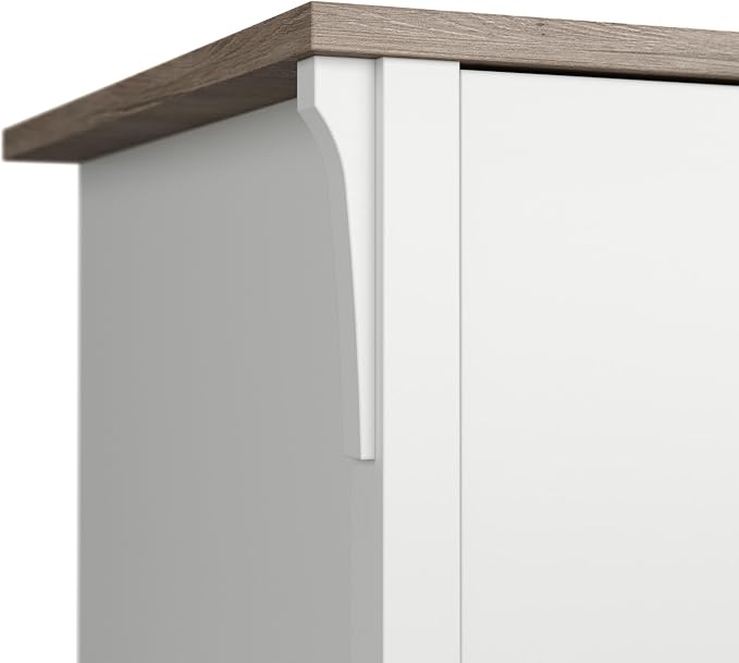 Bush Home Salinas 2 Drawer Lateral File Cabinet in Shiplap Gray and Pure White Home Office Storage Solution Organizer with Drawers for Workspace Filing Unit