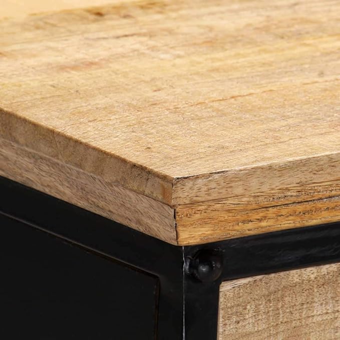 Rustic Writing Computer Desk with Drawers Home Office Desk Writing Study Table PC Desk Workstation for Bedroom 43.3x19.6x29.9 Solid Mango Wood