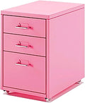 Aimeryup Bedside 3-tier/5-tier/6-tier/8-tier File Cabinet Metal Clip with Wheel Drawer Storage Desk Cabinet Office(Size:28X41X49CMColor:A)