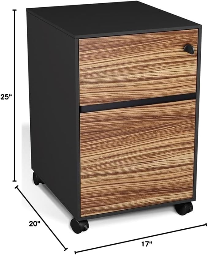Unique Furniture Mobile Pedestal Zebrano
