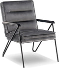 MCombo Modern Accent Chair Velvet Club Chair Upholstered Armchair for Small Space Living Room &amp Office Reception Fabric 4747 4750 (Chair Dark Grey)