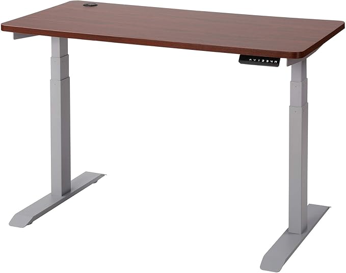 UNICOO Melamine 47.2 x 23.6 Inch Universal Table Top for Standard and Sit to Stand Height Adjustable Home and Office Desk Frames (Tabletop 47.2 - Walnut)