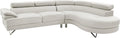 Poundex F6984 Bobkona Isidro Faux Leather sectional