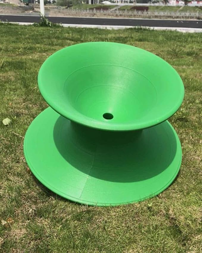 ZIMGOD 360° Swivel Gyro Chair Recliner Rotating Gyro Spun Chair for Sense Training Bedroom Living Room Camping Backyard Relaxing Chaise Chair 11 Colors (Color : Green)