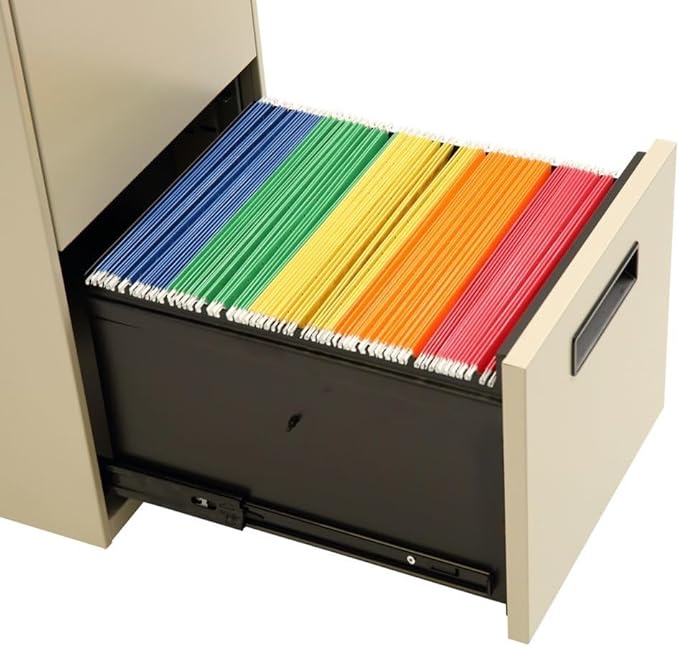 Alera PAFFPY Two-Drawer Metal Pedestal File 14 7/8w x 19-1/8d x 27-3/4h Putty