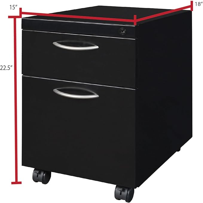 Regency Fusion Mobile Box File Pedestal- Black