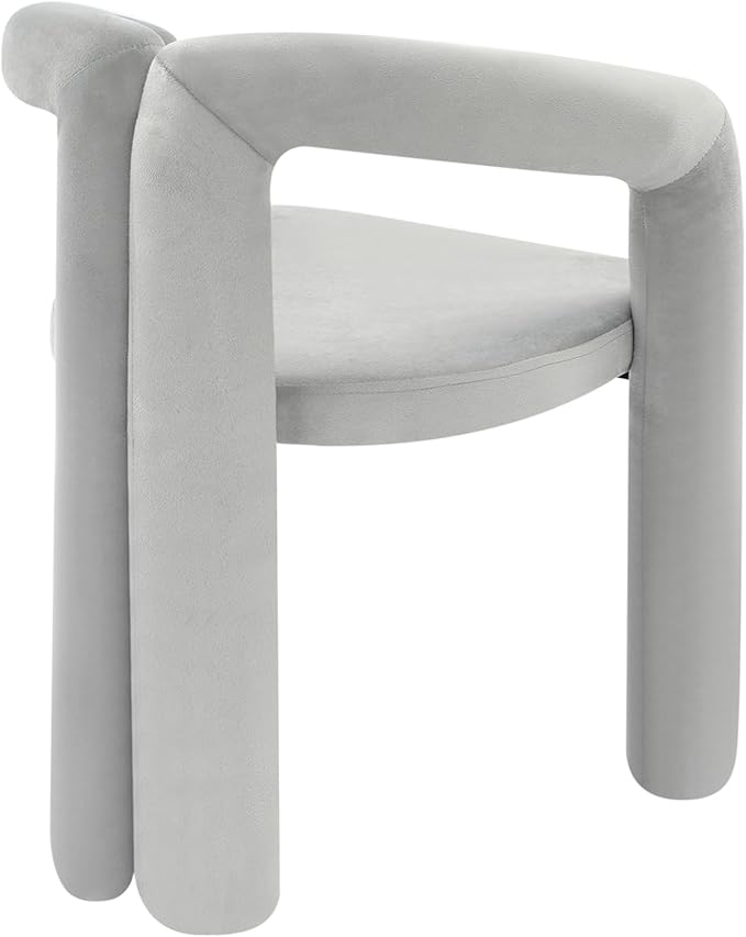 LOYALHEARTDY Gray Vanity Chair Small Accent Chairs Bedroom Chair with Soft Cushion 17.7 Inch Modern Desk Chairs No Wheels Makeup Stool for Dressing Table Salon Dormitory Living Room