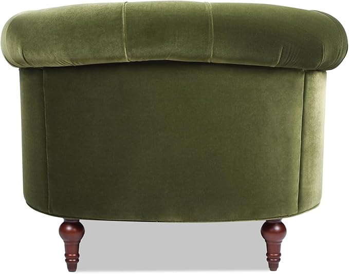 Jennifer Taylor Home La Rosa Victorian Tufted Upholstered Accent Chair Olive Green Performance Velvet